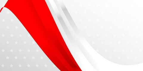 white and red background with star