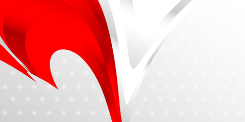white and red background with star
