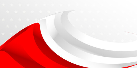 white and red background with star