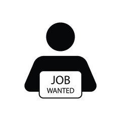 Job wanted icon design isolated on white background