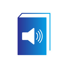 Audiobook icon design isolated on white background