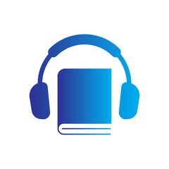 Audiobook icon design isolated on white background