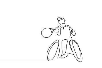 a disabled athlete playing tennis in a wheelchair