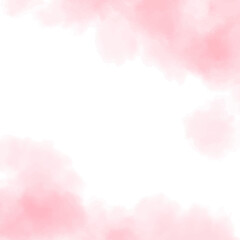 水彩テクスチャの背景素材　ピンク　春イメージ　正方形