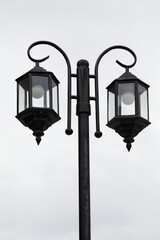 street lamp on a white background