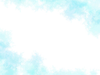 水彩テクスチャの背景素材　ブルー　夏イメージ