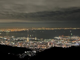 night view of Kobe from Rokkō mountain