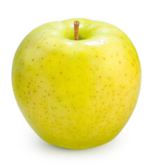 Fresh yellow Apple Isolated on White With clipping path, Golden yellow Orin Apple isolated on white.	