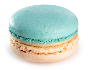 Sweet Macaron Isolated on White background, Colourful Macaron isolated on white With clipping path.