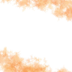 水彩テクスチャの背景素材　オレンジ　秋イメージ　正方形