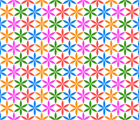 Seamless vector geometric ornament on a white background. Composition for textiles and interior. Do not use for religion and politics.