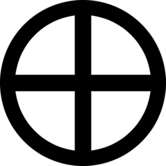 Solar cross icon vector illustration on white background..eps