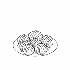 illustration of takoyaki 