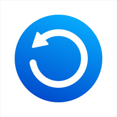 replay icon vector logo Pictogram flat style repeat button illustration 