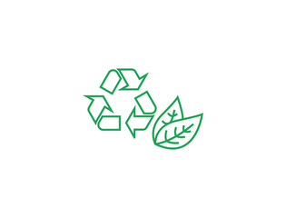 recycle line icon vector illustration 