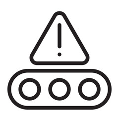 warning sign line icon