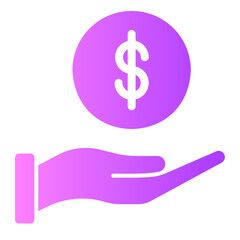 crowdfunding gradient icon