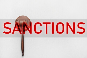 Judge's gavel on white background