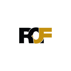 ROF letter monogram logo design vector