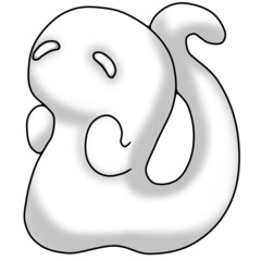 joyful ghost illustration