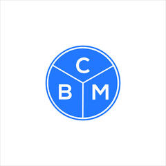 CBM letter logo design on White background. CBM creative Circle letter logo concept. CBM letter design. 