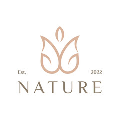 elegant beauty flower logo design