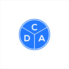 CDA letter logo design on White background. CDA creative Circle letter logo concept. CDA letter design. 