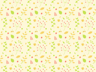 Summer Season Leaves Pattern Background Wallpaper