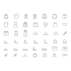 fashion icon set for symbol icon website presentation