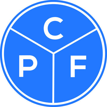 CPF letter logo design on black background. CPF creative initials letter logo concept. CPF letter design. 