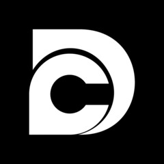 DC CD letter logo design vector