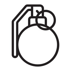 grenade line icon