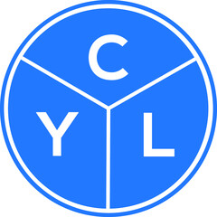 CYL letter logo design on White background. CYL creative Circle letter logo concept. CYL letter design. 