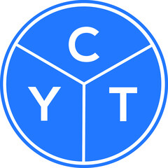 CYT letter logo design on White background. CYT creative Circle letter logo concept. CYT letter design. 