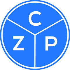 CZP letter logo design on White background. CZP creative Circle letter logo concept. CZP letter design. 