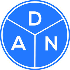 DAN letter logo design on White background. DAN creative Circle letter logo concept. DAN letter design. 