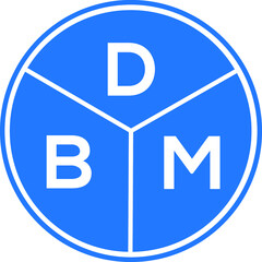 DBM letter logo design on White background. DBM creative Circle letter logo concept. DBM letter design. 