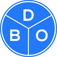 DBO letter logo design on White background. DBO creative Circle letter logo concept. DBO letter design. 