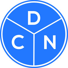 DCN letter logo design on White background. DCN creative Circle letter logo concept. DCN letter design. 