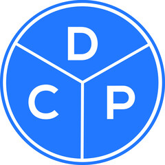 DCP letter logo design on White background. DCP creative Circle letter logo concept. DCP letter design. 