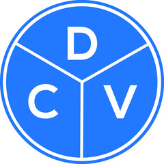 DCV letter logo design on White background. DCV creative Circle letter logo concept. DCV letter design. 
