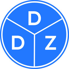 DDZ letter logo design on White background. DDZ creative Circle letter logo concept. DDZ letter design. 