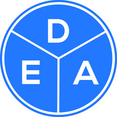 DEA letter logo design on White background. DEA creative Circle letter logo concept. DEA letter design. 