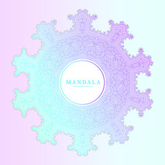 line art gradient mandala vector for design