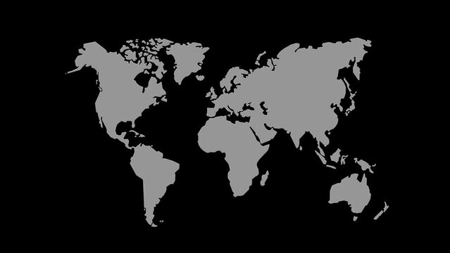 World map animation drawn with  lines ( 4K | MP4 )
