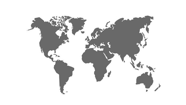 World map animation drawn with  lines ( 4K | MP4 )