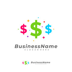 colorful Money logo vector template, Creative Money logo design concepts