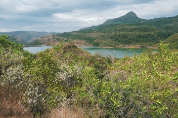Fototapeta na wymiar Scenic view of Kirandich Dam in Baringo County, Kenya