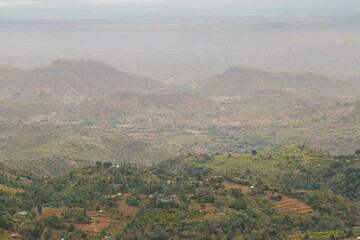 Fototapeta premium Scenic view of Tugen Hills seen from Morop Hill in Baringo County, Kenya