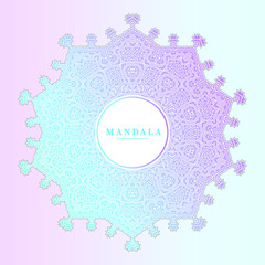 elegant gradient line art mandala vector for design
